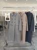 Hepburn-Style Double-Breasted Cashmere Coat for Women - 2024 Autumn/Winter Mid-Length Woolen Elegance