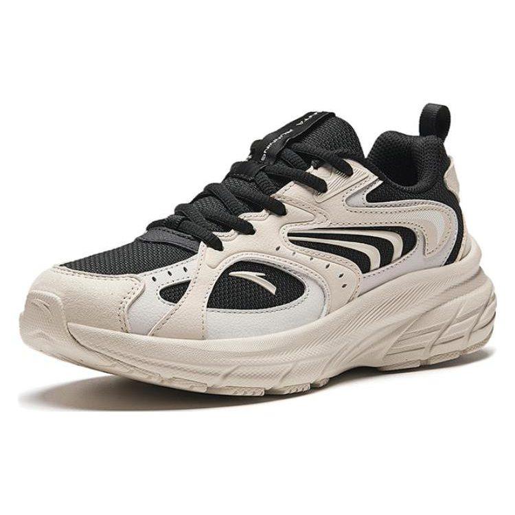 Anta Cushioning Low Top Running Shoes Women's Beige Black 922345599-2
