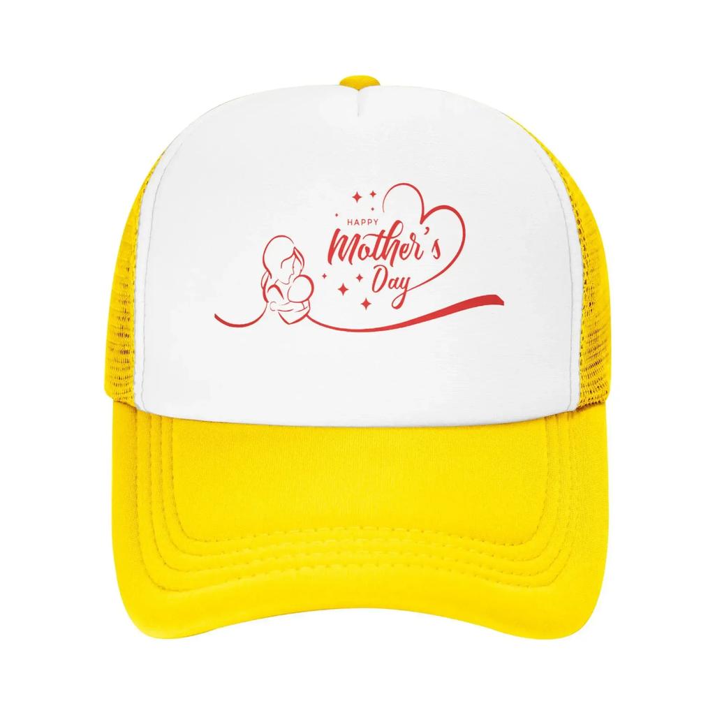 Mom Hug Happy Mother's Day Mama Travel Mesh Baseball Caps For Womens  High-end Female Beach Bucket Hat Trucker Cap