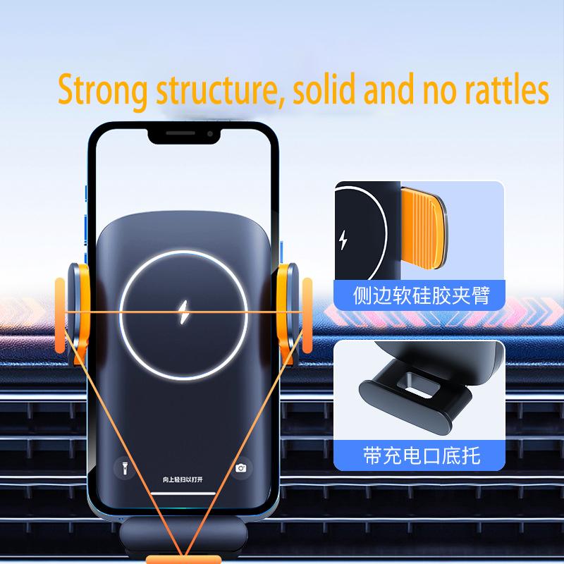 Universal Phone Holder in Car Solar Battery Electric For Tesla Model 3 Model Y Electric Auto Clamping Car Cell Phone Stand