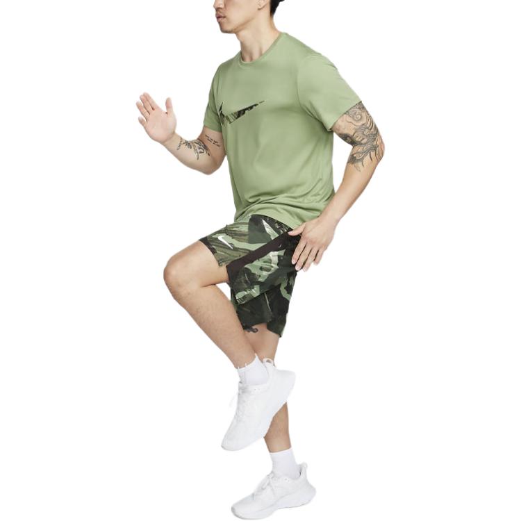 New Nike Miler T Shirt Men's Oil Green FN8517-386