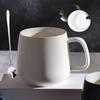 Einfache Moderne Tasse mit Deckel Löffel Paar Wasserbecher Zuhause Büro Kaffeetasse Wasserbecher Leichter Luxus Hochwertiges Geschenk