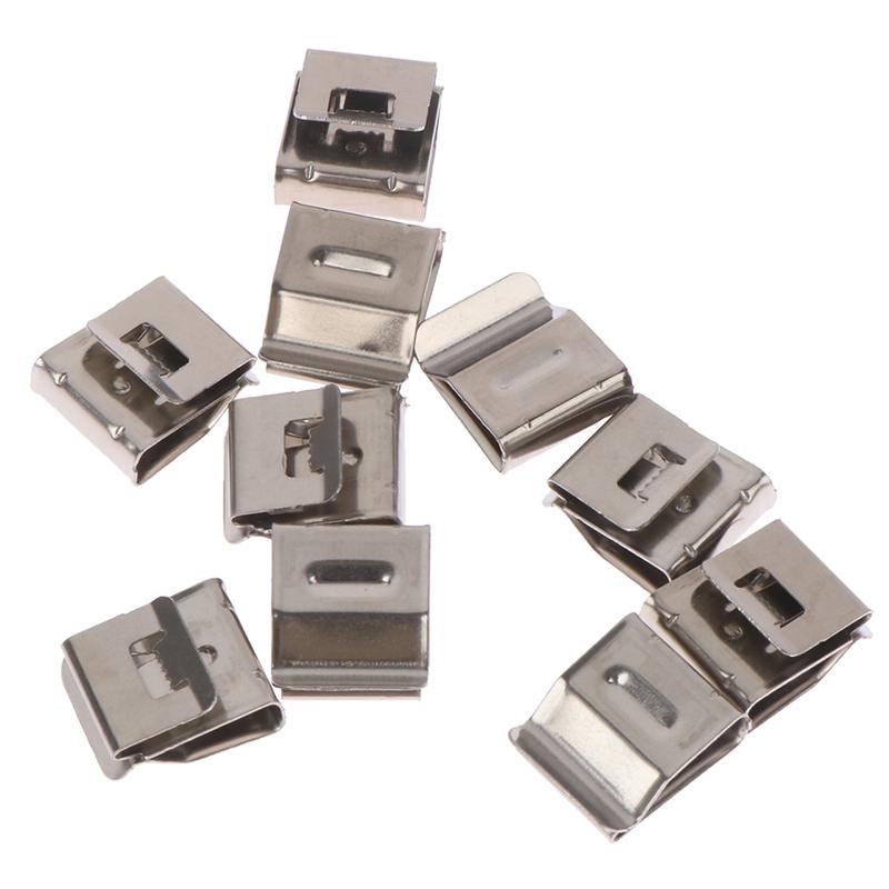 10Pcs Solar Panel Cable Clips Stainless Steel Pv Wire Clip Locking Clamps For 4 Square 2-Wire Cable Wiring Accessories