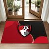 Bournemouth Football Design Crystal Velvet Rug Soft Decorative Mat for Bedroom Entrance