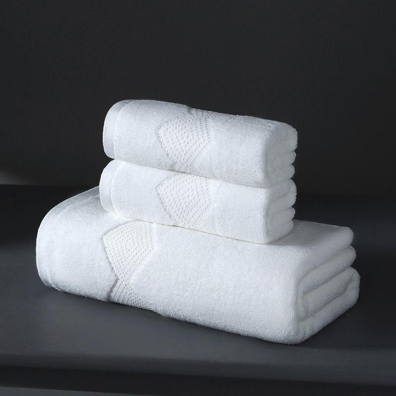 Pure Cotton Class A Soft Absorbent Embroidered Bath Towel - Luxurious, Thickened for Adults