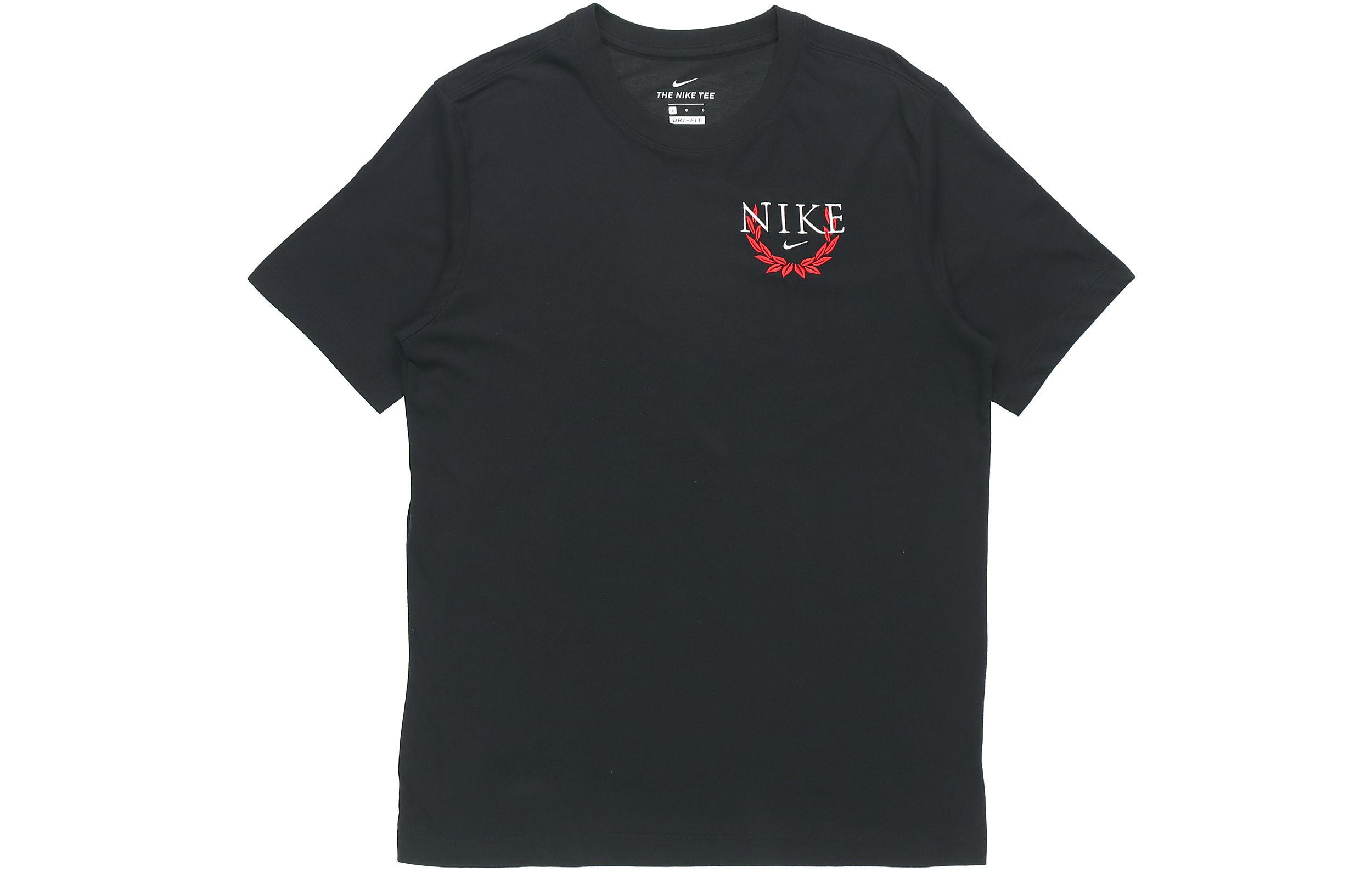 

Nike T Shirts Men s Black Crew Neck Moderate Straight Fit CV1039-010 S