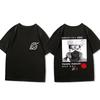 Korean Trendy Childrens Tshirt Naruto 100 Pure Cotton Doublesided Printed Black Parentchild Casual Short Sleeved Shirt