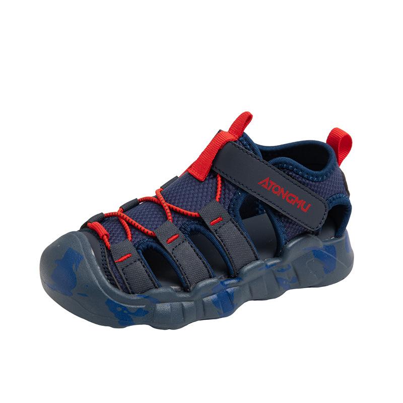 

Children s Sports Sandals New Summer Girls Beach Shoes Outdoor Hiking Shoes Trendy Boys Shoes Mix Color Kids Sneaker I05163 26 темно-синього кольору