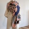 Cashmere Scarf For Women,Thick Warm Winter Blanket,Vintage Pattern Scarfs,Super Soft Pashmina Shawls Wraps For Winter Autumn