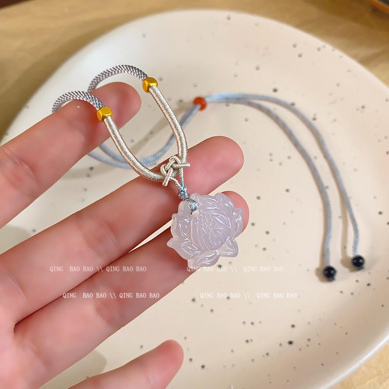 Zen Retro Chinesische Keramik Halskette - Handgewebtes Nischendesign für Frauen