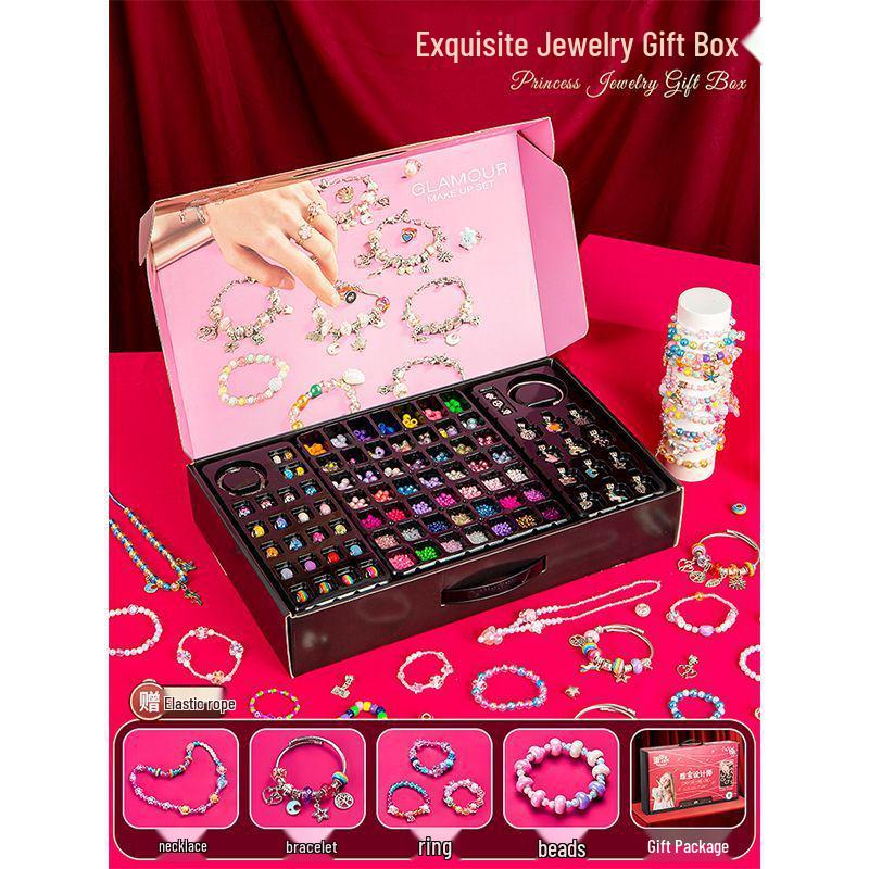 DIY Beading Necklace & Bracelet Gift Set for Girls - Perfect for Children s Day