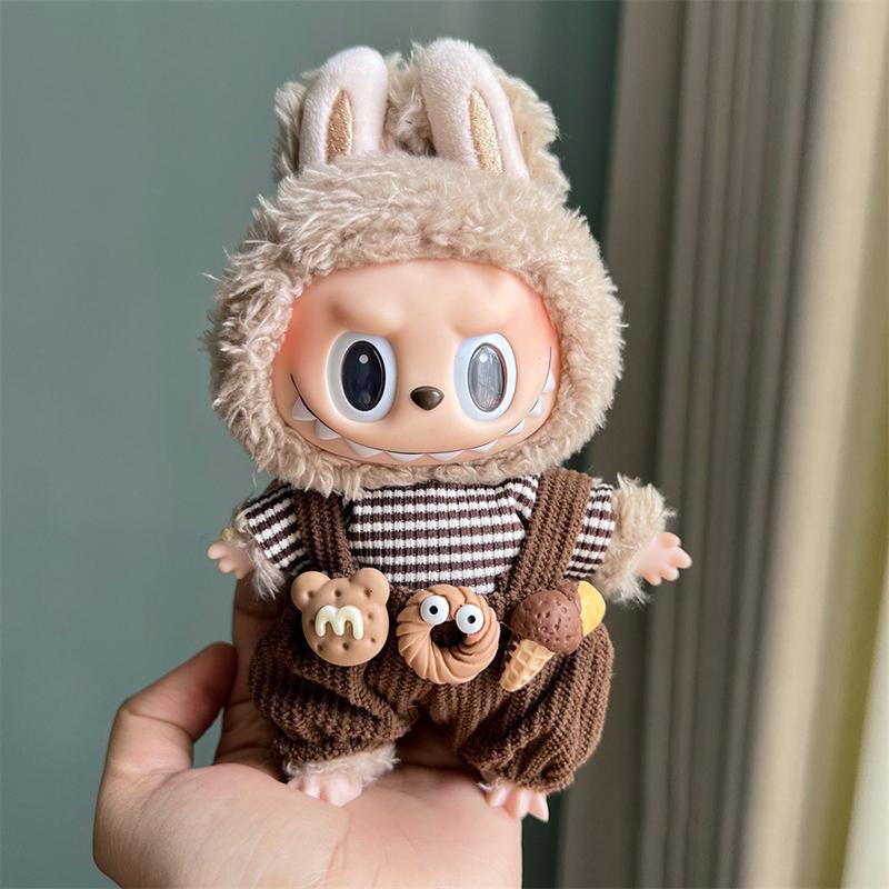 Mini Doll'S Clothes Outfit Accessories For Plush Vinyl Labubu Doll Cotton Doll Replacement Suit Only Clothing For Kids Gift