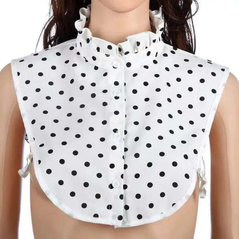 Fake Collar For Shirt Detachable Collars Solid Shirt Lapel Blouse Top Men Women Black White Girls Top Clothes QH132