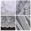 European White Lace Valance for Kitchen Windows, Vintage Floral Patterned Lace Valance Curtain , Rod Pocket1 Panel,  White