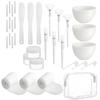 Set da 37 Pezzi Pennelli per Viso Ciotola per Maschera Cucchiaio Pennelli per Maschere Strumenti di Bellezza per Trattamenti Viso Applicazione Trucco Duraturo