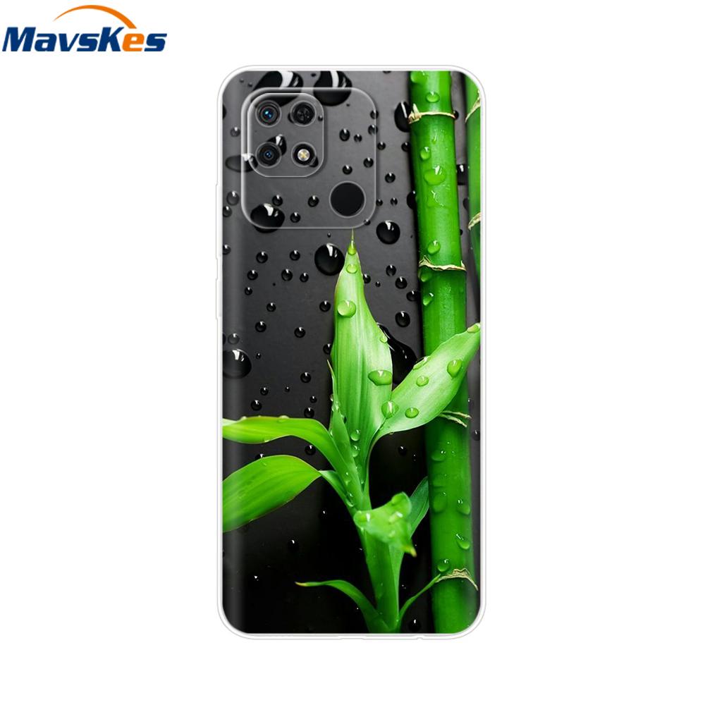 For Redmi 10C Case Clear Heart Flower Soft Silicon Phone Cover For Xiaomi Redmi 10C Coque redmi10C 10 C Fundas Bumper Shockproof