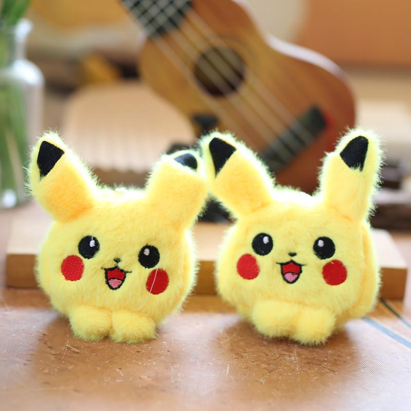 Adorable Pikachu Plush Keychain Soft Short Plush Toy Cute Bag Pendant
