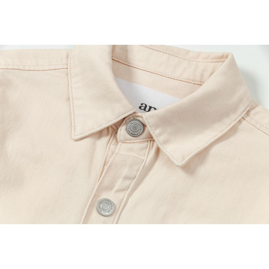 AMI Autumn and Winter Classic Heart Embroidered Casual Cotton Solid Color Long Sleeved Shirt on the Chest