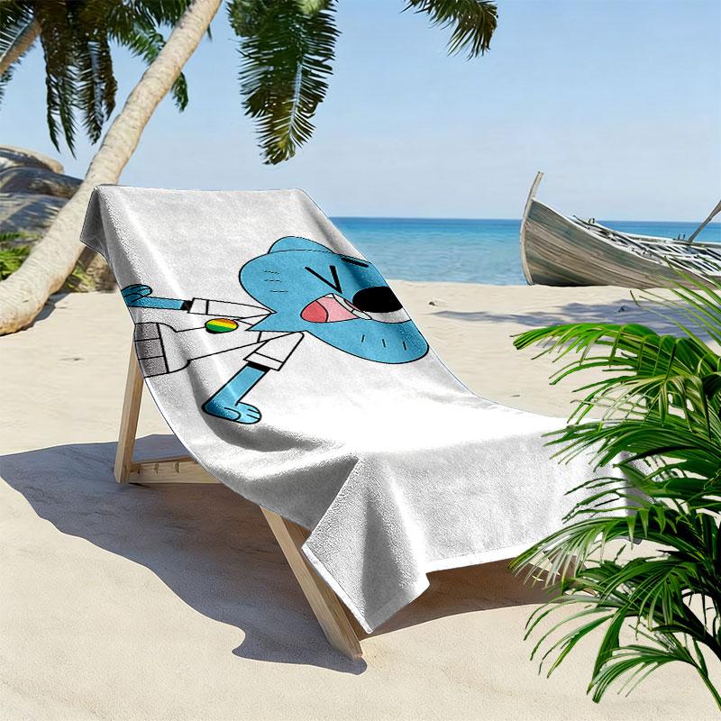 Nicole Watterson Print Beach Towel, Large Soft Quick Dry Towel for Beach Camping Swimming