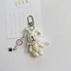 Soft Plush Rabbit Keychain Bag Charm With Alloy Hook, PP Cotton Stuffed Animal Accessory Ornament For Women Girls