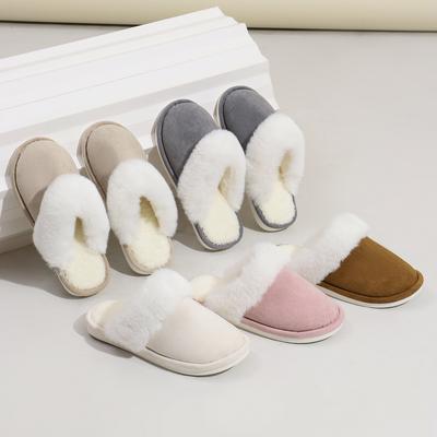 Winter Warm Fleece Slippers for Men and Women Non Slip Indoor Soft Sole Cozy Home Shoes