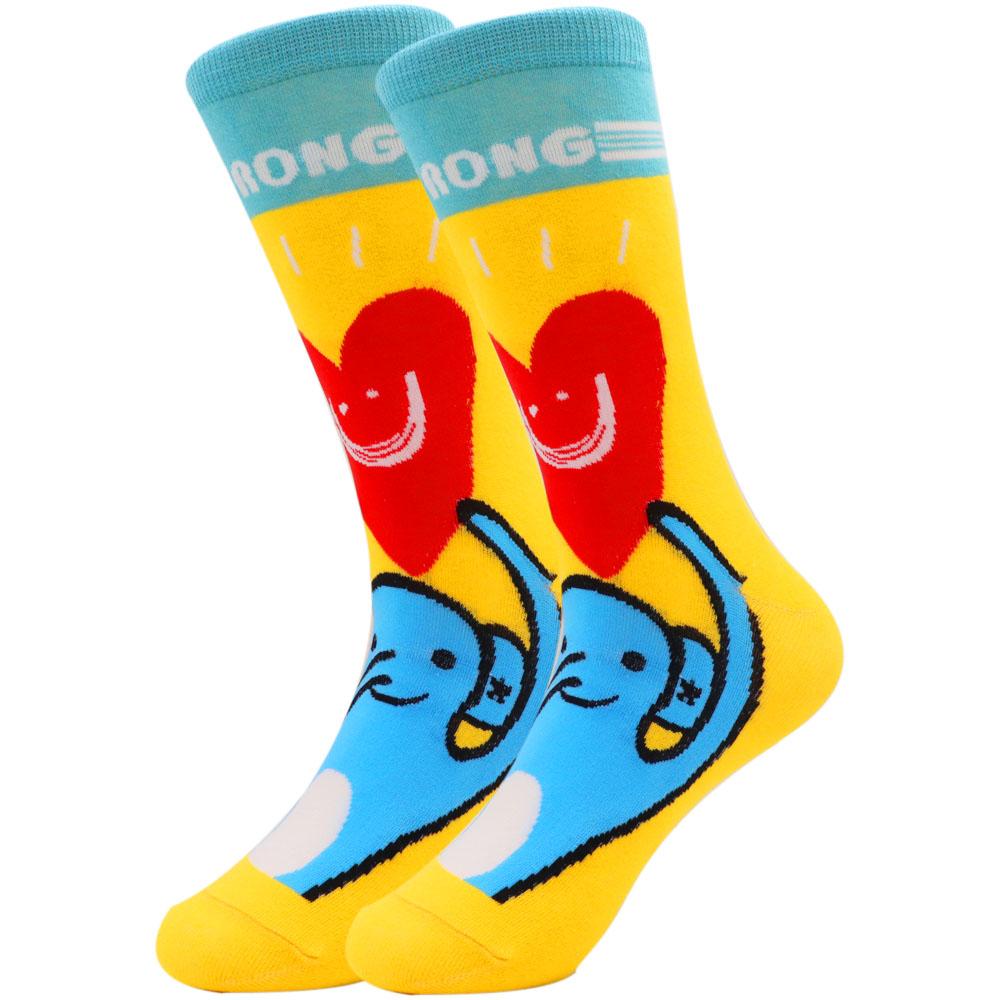 High Quality Custom Calcetines Socken Comic Character Cotton Funky Funny Cartoon Women Socks