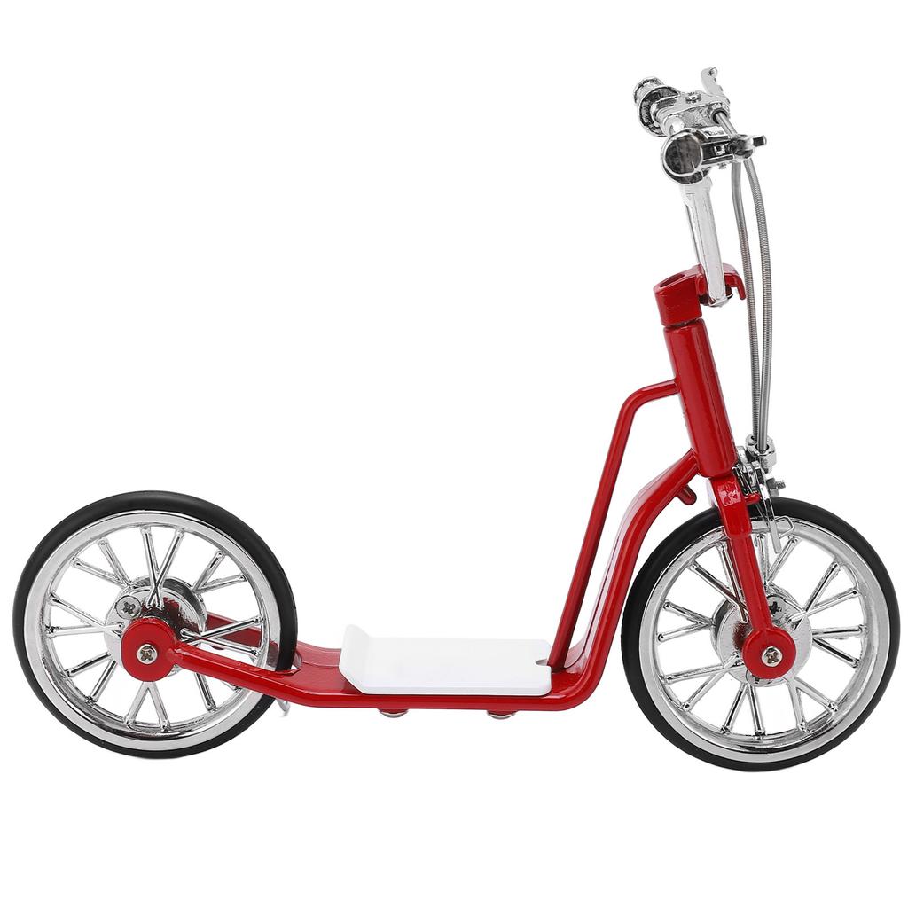 Red Model Scooter 1:10 Scale Sturdy Alloy Exquisite Colors High Simulation Eye Catching Die Cast