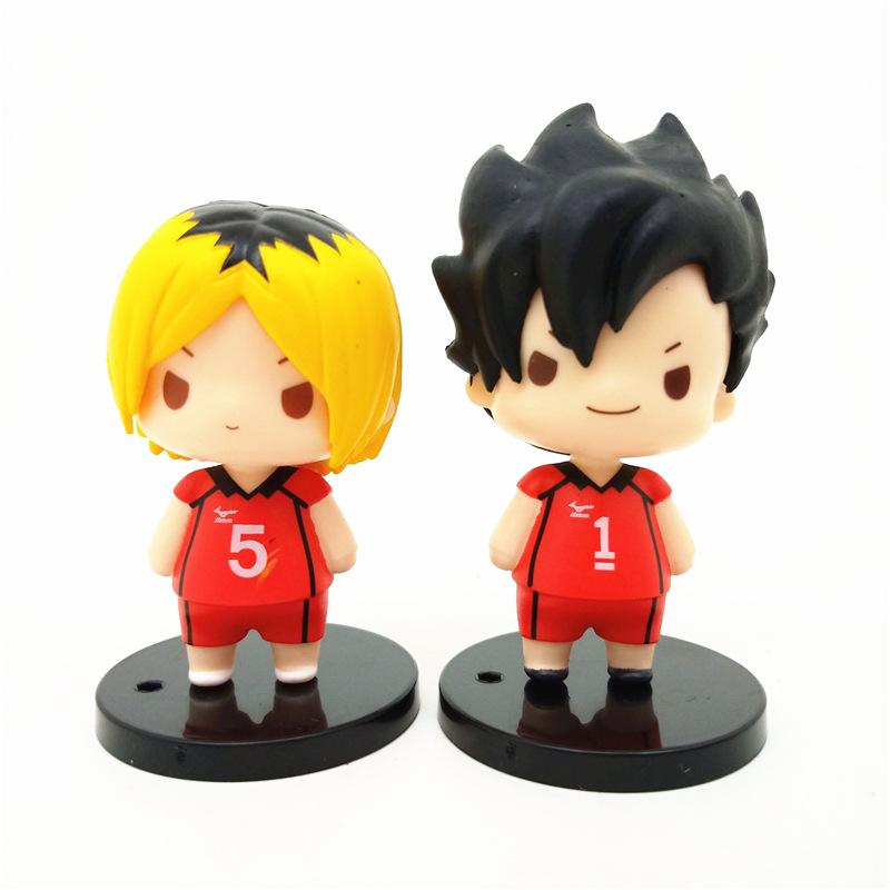 High Quality 7-8 Cm 8pcs Set PVC Anime Figure Hinata Shoyo Kageyama Tobio Q Version Cartoon Model Kids Toy For Children Collecti