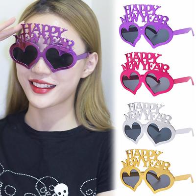 2026 Gafas para Fiesta de Nochevieja Multicolor Modernas Novedosas Gafas de Sol Atrezzo para Fotos Decoraciones de Fiesta Regalo de Navidad