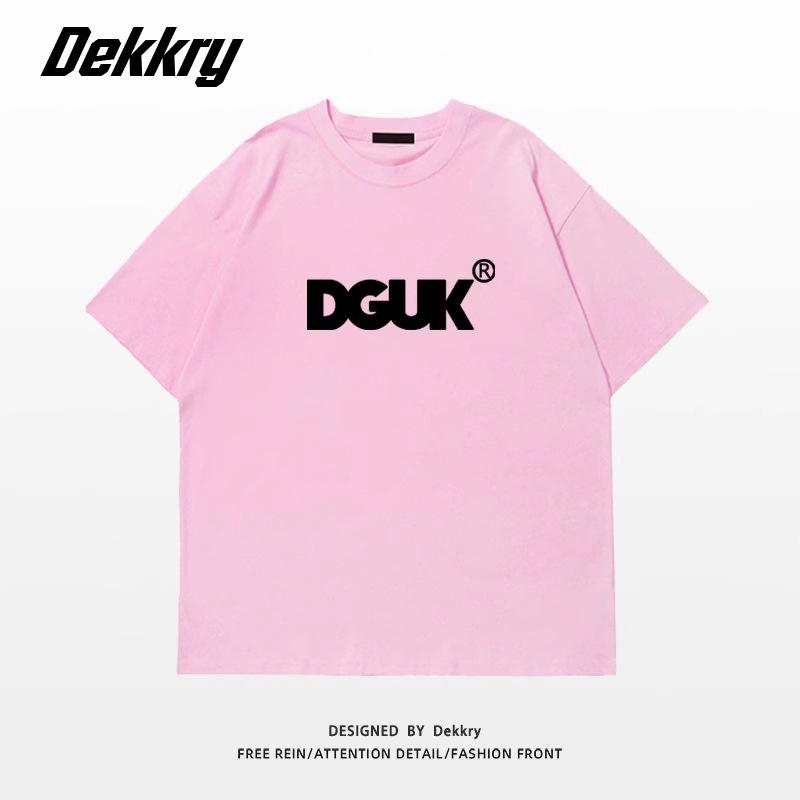 Large size fat MM American retro design letter short-sleeved T-shirt women's loose and thin versatile couple half-sleeved top