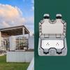 Outdoor IP66 Waterproof Wall Power Socket 2 Sockets Rainproof Charging Outlet   15A