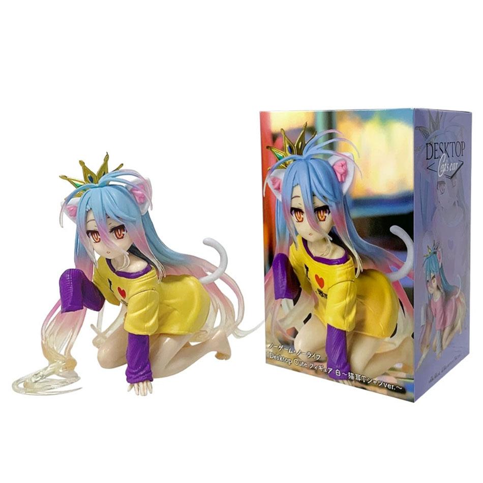 In Stock 10CM Cute NO GAME NO LIFE Shiro Animation Figures Ornaments Collection Models Toys Gifts Christmas Gift