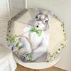 1pc Easter Bunny Automatic Folding Umbrella, 8 Ribs Iron Frame, Suitable for Outdoor Travel and Daily Use Yy251120259