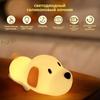 Lampe à tapoter Veilleuse en silicone Animal de dessin animé mignon Lumière douce Chambre Bébé Ambiance pour dormir Lampe à tapoter rechargeable