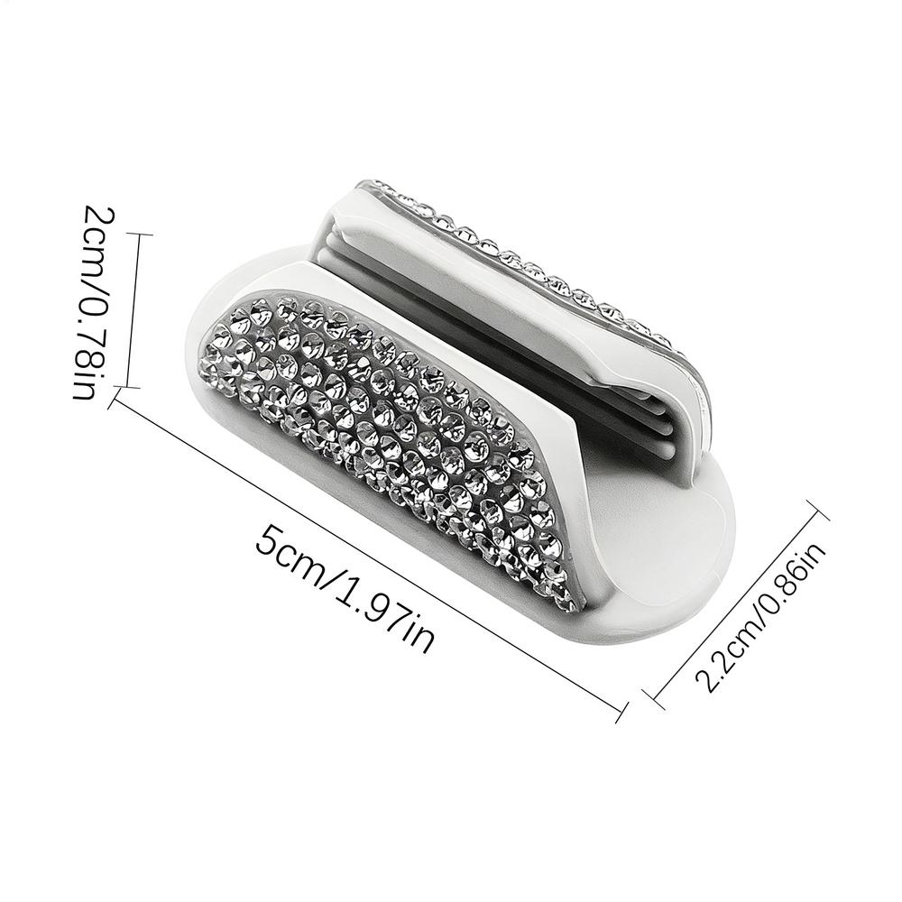 Lip Balm Holder for Car Silicone Non-Slip Adhesive Rhinestone Stand Upright Car Lipstick Holder for Girl Women Vehicles Visor