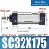 SC63 High Thrust Small Pneumatic Cylinder, Model SC40/50/80/100*125X150X200X500-S