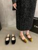Fashion IPPEUM Velvet Ballet Flats For Women Buckle Round Toe Flat 2025 New Fashion Mary Janes Shoes
