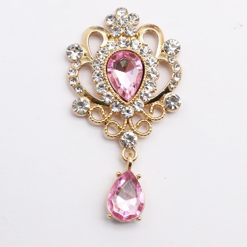 32*60MM Teardrop Acrylic Pendant Brooch for DIY Clothing and Headdress.