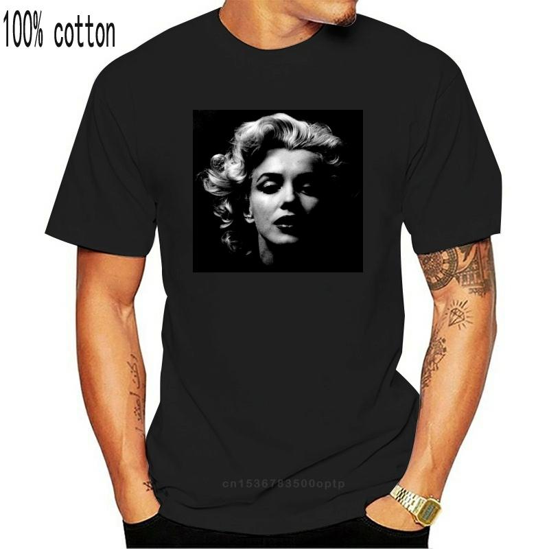 

Чоловіча футболка Marilyn Monroe Sz S-Xxxl Повсякденна футболка з трафаретним принтом 3XL чорний