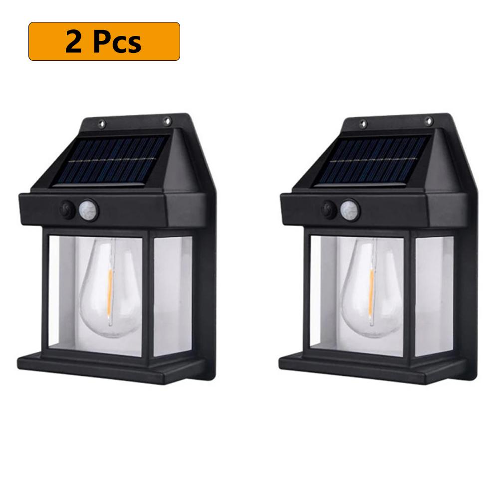LED Solar Wall Lamp Household Garden Tungsten Lamp Outdoor Waterproof Wall Light with Motion Sensor Villa Lighting Night Light