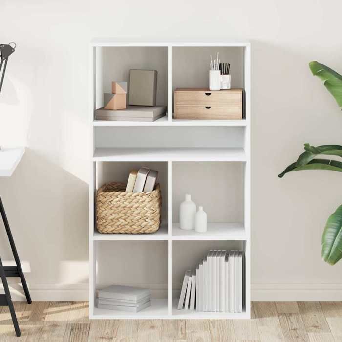 VidaXL Bookcase White 66x31x112 Cm Engineered Wood, Storage Cabinet, Storage Shelf, Shelving Unit, 860301