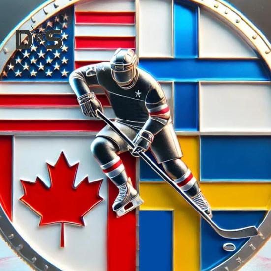 Gedenkmünze der Hockey Four Nations, Symbol des Hockey-Ruhms, Sammlerstück, Challenge-Münze, Taschenmünze, Geschenk für Hockey-Fans