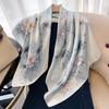 Vintage Paisley Silk Scarf Women Fashion Designer Head/Hair Scarves 90*90cm Hijab Bandana Cheveux Foulard Femme 90X90CM