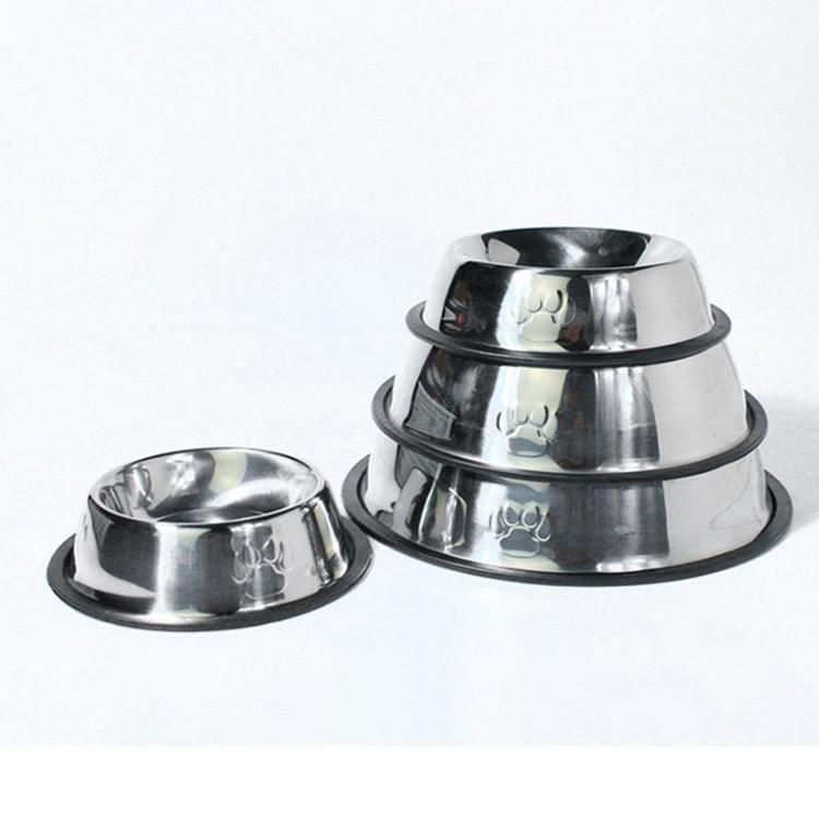 

Non-Slip Stainless Steel Pet Bowl with Paw Print for Small and Medium Dogs & Cats Bowl Bottom Diameter 16cm