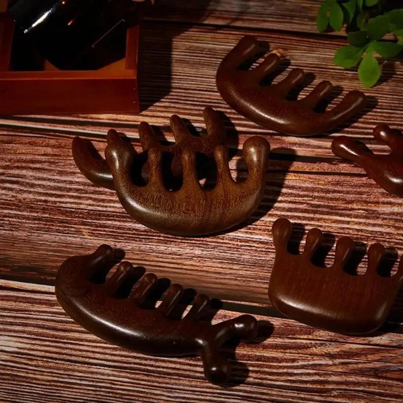 Natural Gua Sha Massage Comb Wide Tooth Facial Massager for Head Face Scalp And Body Guasha Scraping Tool