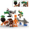 MOC Italienische Brainrot Bricks Tung Tung Sahur Figuren Tralalero Tralala Bausteine Spielzeug für Jungen Geburtstagsgeschenke