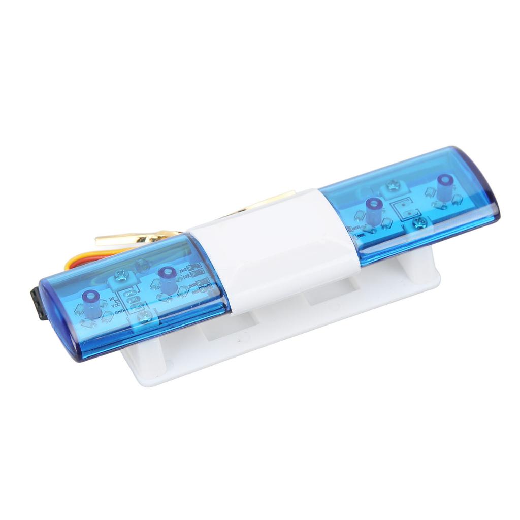 RC LED Police Light Simple Simulation Design 4 Modes RC Police Flash Lamp LED Warning Light for 1 8 1 10 RC Cars Blue