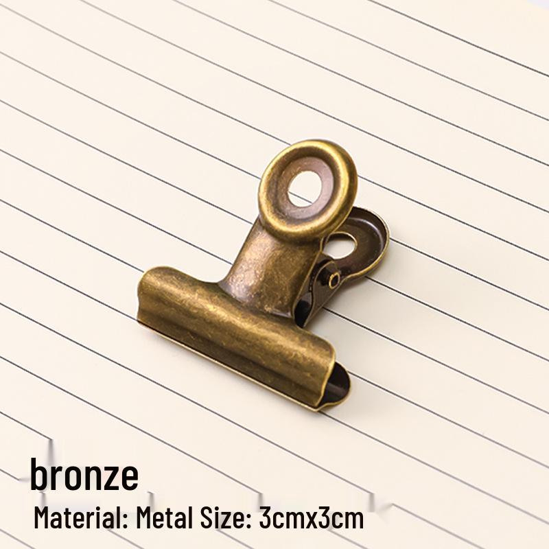 3cm Retro Metal Swallowtail Clip for Office and Paper Organization Colorful