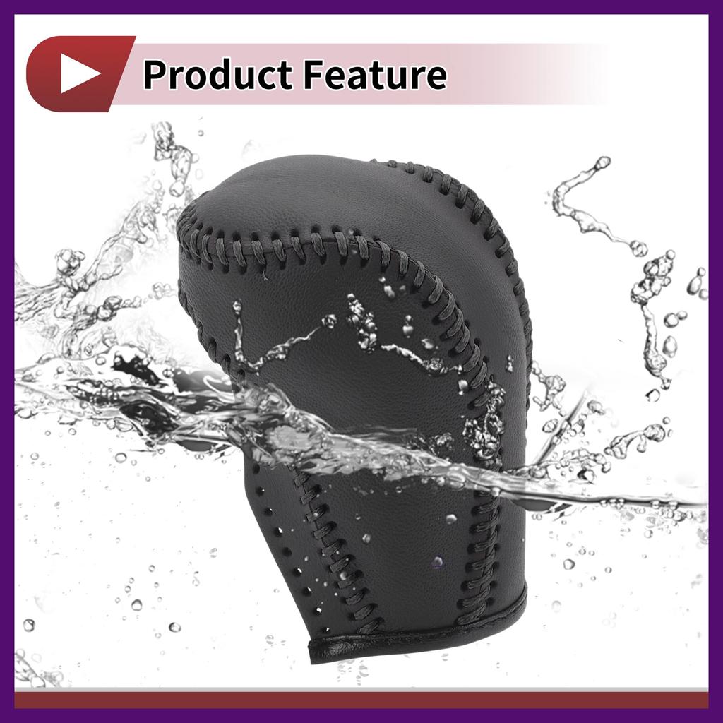 FUELHOOD Gear Shift Knob Cover for Mazda Black Faux Leather CX-5 13-14 (1pc) Non-Slip