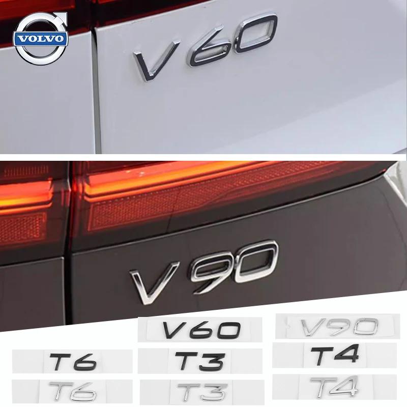 Car Audio Decorate 3D Aluminum Badge Emblem Stickers For VOLVO XC90 XC60 V40 V60 S60L Rear Logo Volvo Logo T4 T5 T6 B3 B4 B5 B6